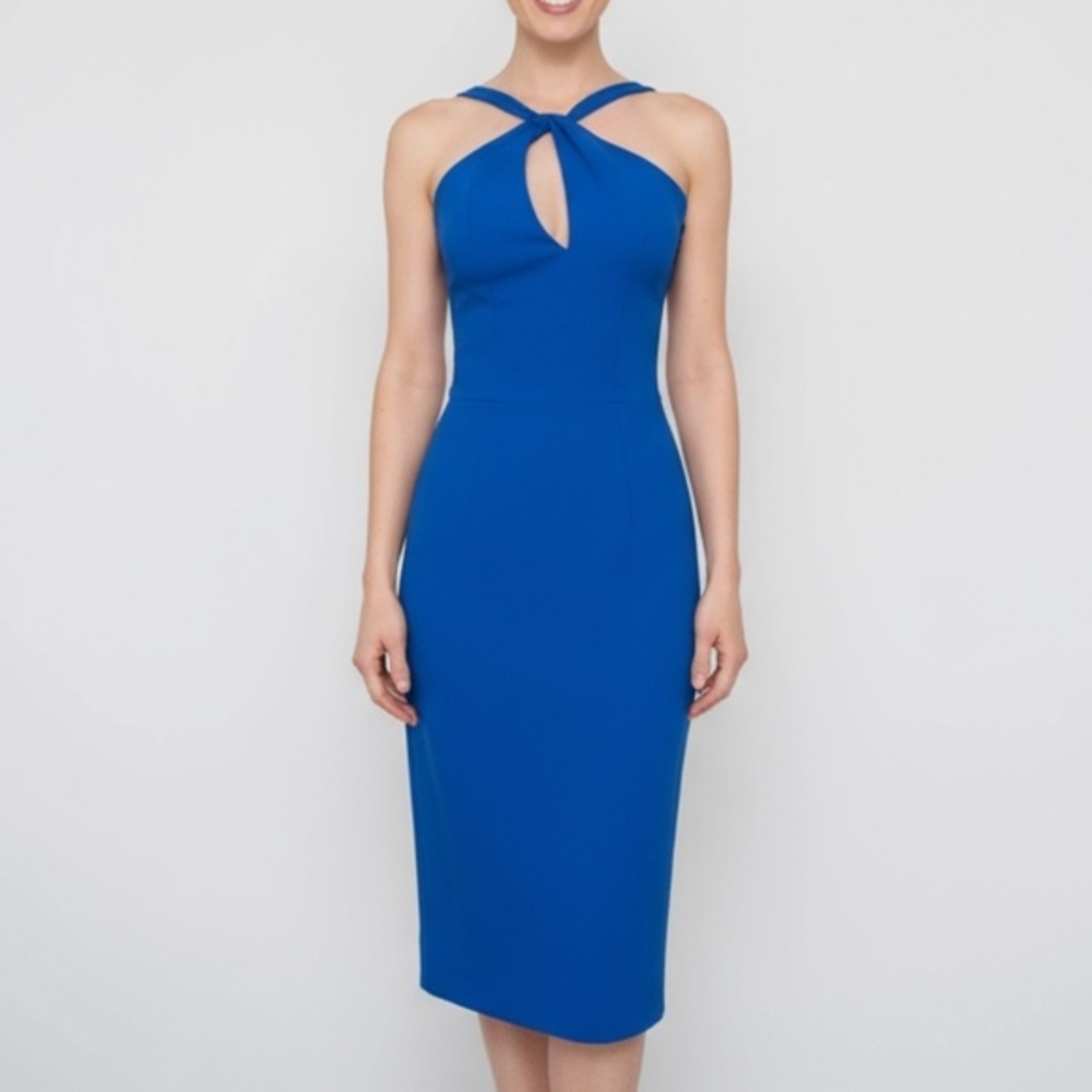 Dress The Population. Keyhole Halter Bodycon Sheath Dress